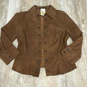 Authentic plein sud vintage 100% real leather jacket